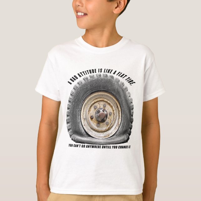 Dålig attityd som Flat Däck Tee Shirt (Framsida)