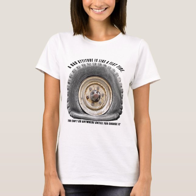 Dålig attityd som Flat Däck Tee Shirt (Framsida)