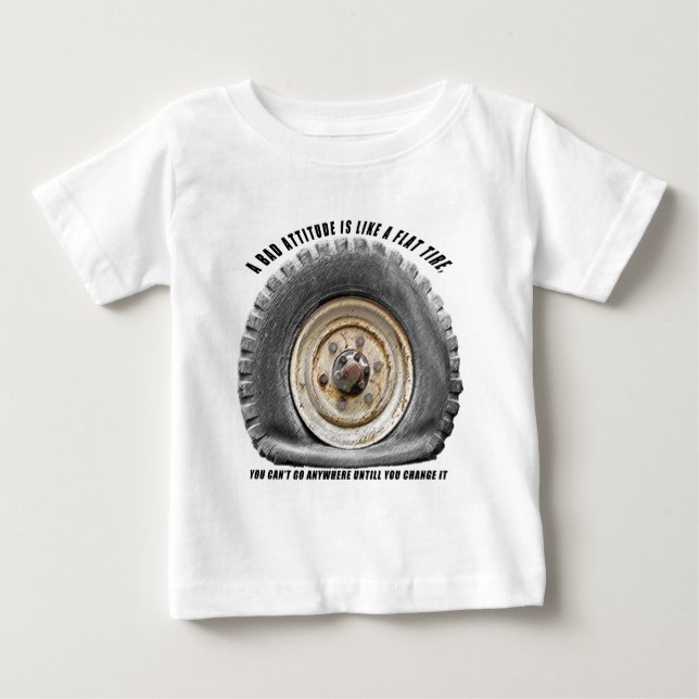 Dålig attityd som Flat Däck Tee Shirt (Framsida)