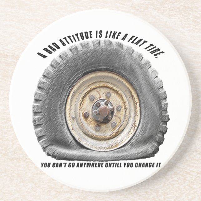 Dålig attityd som Flat Däck Underlägg Sandsten (Framsidan)