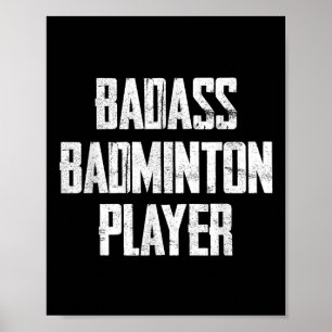 Dålig Badmintonspelare Fet Typografi Uttalande  Poster