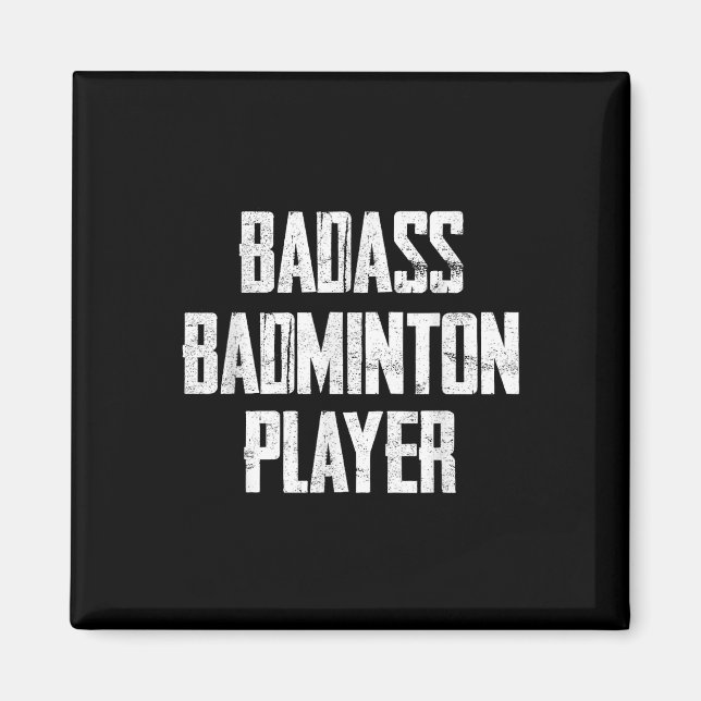 Dålig Badmintonspelare Fet Typsnittsdeklaration  Magnet (Framsidan)