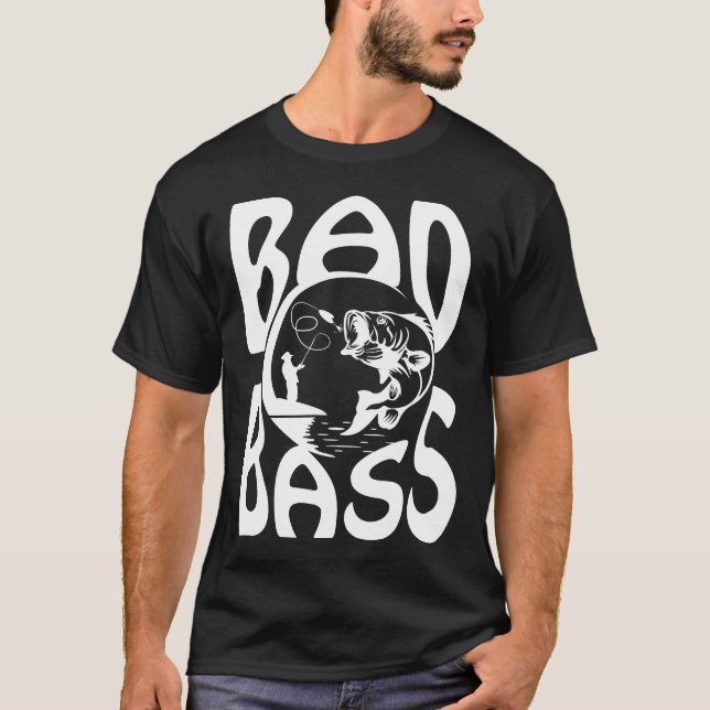 Dålig Bas SVG Anpassad Färg T Shirt (Framsida)