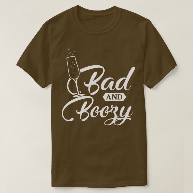 Dålig berusad möhippa bröllop brud present t shirt (Design framsida)