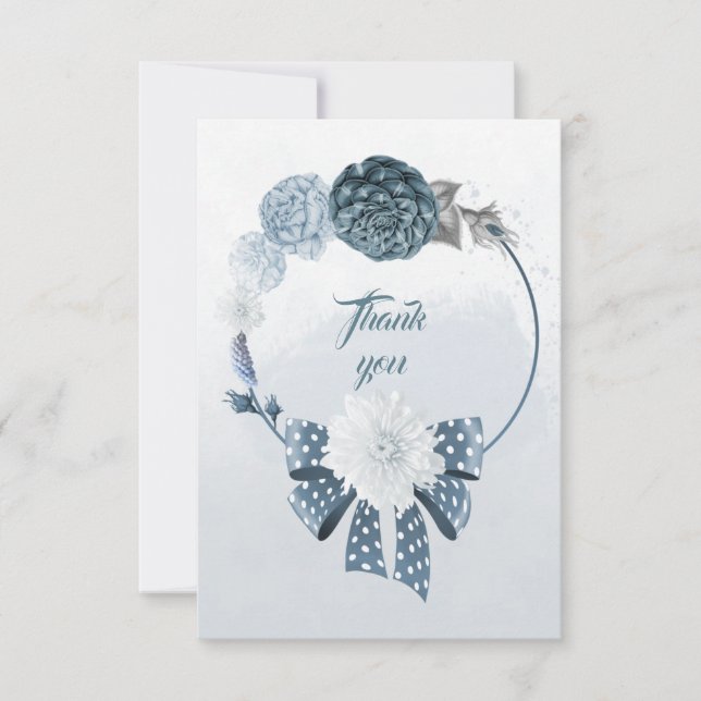 Dålig blå skuggor blommor Utandning tack vare kort (Framsida)