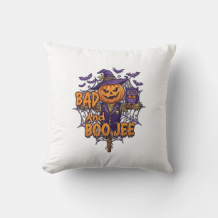Dålig Boo Jee Pumpa Fågelskrämma Lila Uggla Fladde Kudde