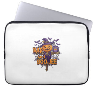 Dålig Boo Jee Pumpa Fågelskrämma Lila Uggla Fladde Laptop Fodral