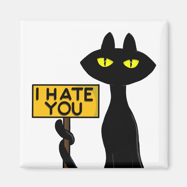 Dålig Boogie -Katten- "IHATEYOU" rolig Magneter (Framsidan)