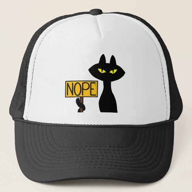 Dålig Boogie -Katten- "NEJ" roliga Trucker Hattar Keps (Framsida)