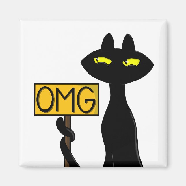 Dålig Boogie -Katten- "OMG" roliga Magneter (Framsidan)