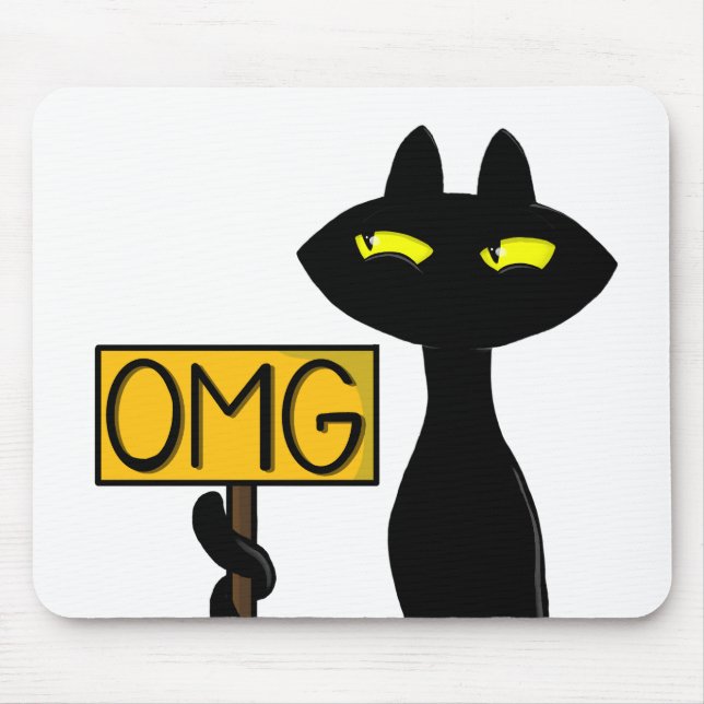 Dålig Boogie -Katten- "OMG" roliga musmattor (Framsidan)