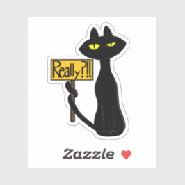 Dålig Boogie - Katten - "Verkligen?!!" roliga deka Klistermärken