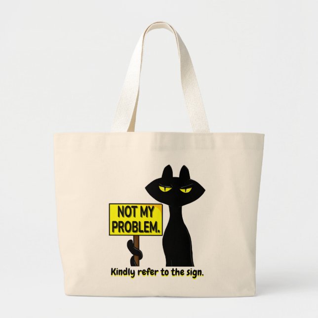 Dålig Boogie Rolig Totebag - Inte mitt problem. Jumbo Tygkasse (Framsidan)