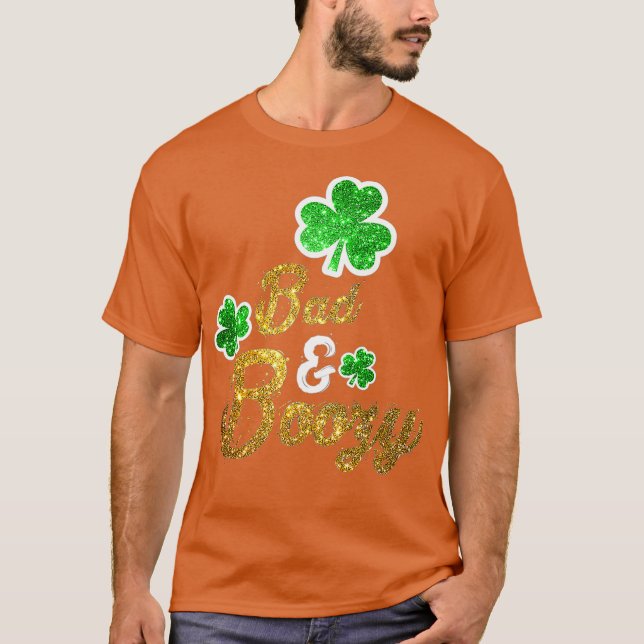 Dålig Boozy Funny Saint Patricks Day Drinking T Shirt (Framsida)
