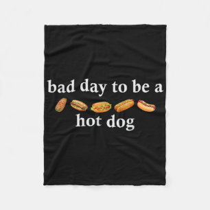 Dålig Dag Att Vara En Hot Dog Rolig 4:e Juli Tröja Fleecefilt