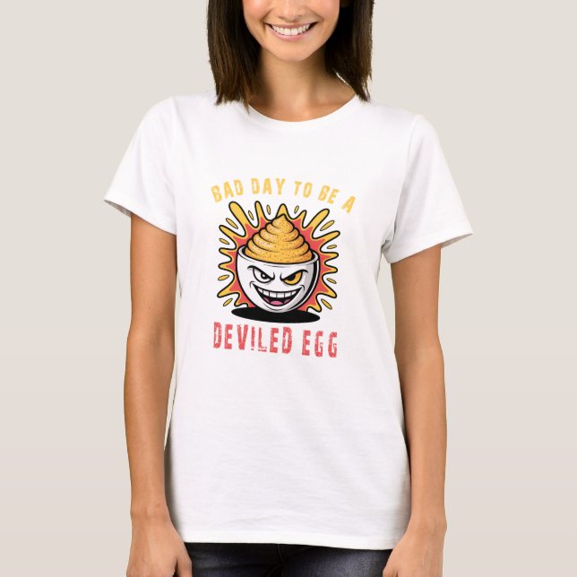 Dålig dag att vara en löskäggda ägg t shirt (Framsida)