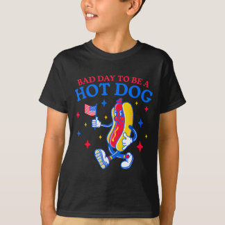 Dålig dag att vara en varmkorv rolig bbq grillning t shirt