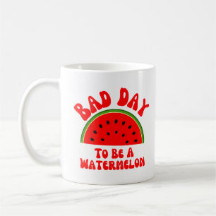 Dålig dag att vara en vattenmelon kaffemugg