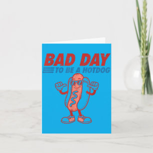 Dålig Dag Att Vara Hotdog Rolig 4:e Juli Män Kvinn Kort