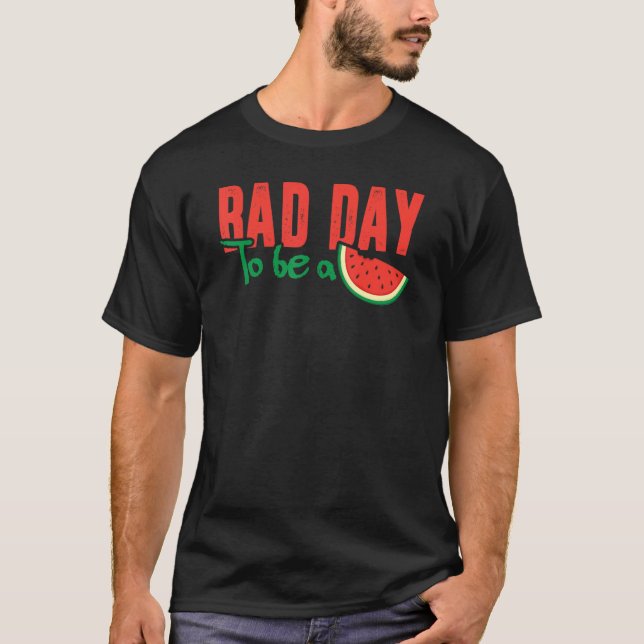 Dålig dag att vara vattenmelon t shirt (Framsida)
