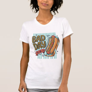 Dålig Dag Hot Dog Retro Vector T-Shirt Design_1