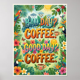 dålig dag kaffe bra dag kaffe poster