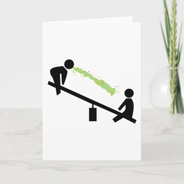 Dålig dag på spelplatsen kort (Framsida)