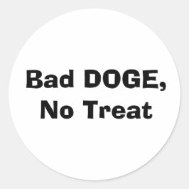 Dålig DOGE, ingen behandling Runt Klistermärke