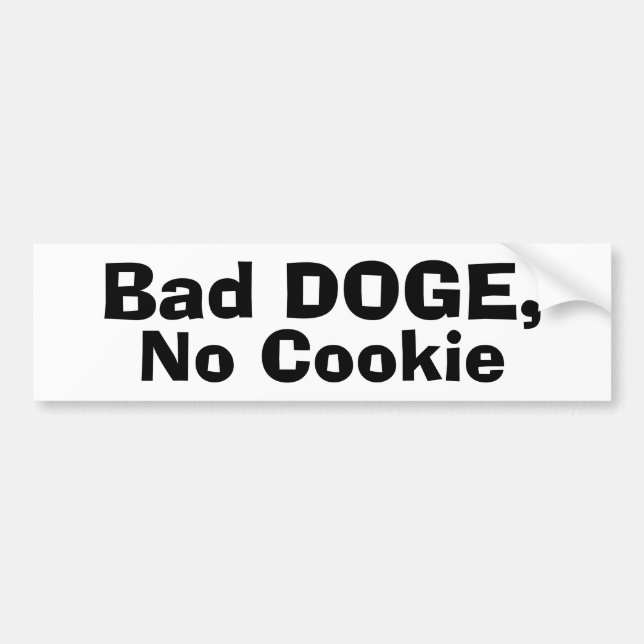 Dålig DOGE, ingen cookie Bildekal (Framsidan)