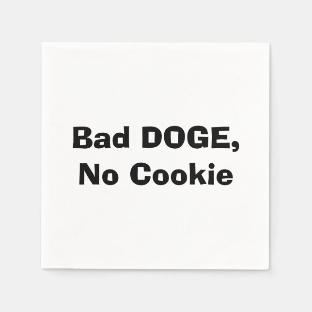 Dålig DOGE, ingen cookie Pappersservett (Framsidan)