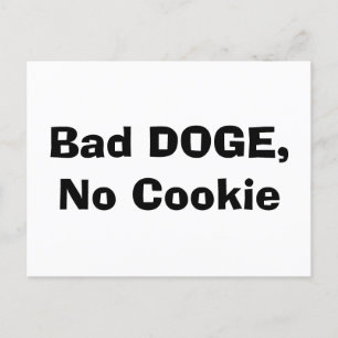 Dålig DOGE, ingen cookie Vykort