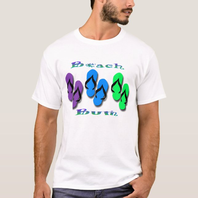 Dålig flinflip flops för strand tee shirt (Framsida)