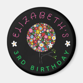 Dålig födelsedag i Vår blommor Pop Träd Blooms Magnet