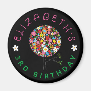 Dålig födelsedag i Vår blommor Pop Träd Blooms Magnet