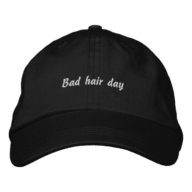 Dålig hårs dag mörk hatt broderad keps (Framsida)