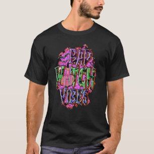 Dålig Häxstämning Retro Leopard Lila Konhudar T Shirt