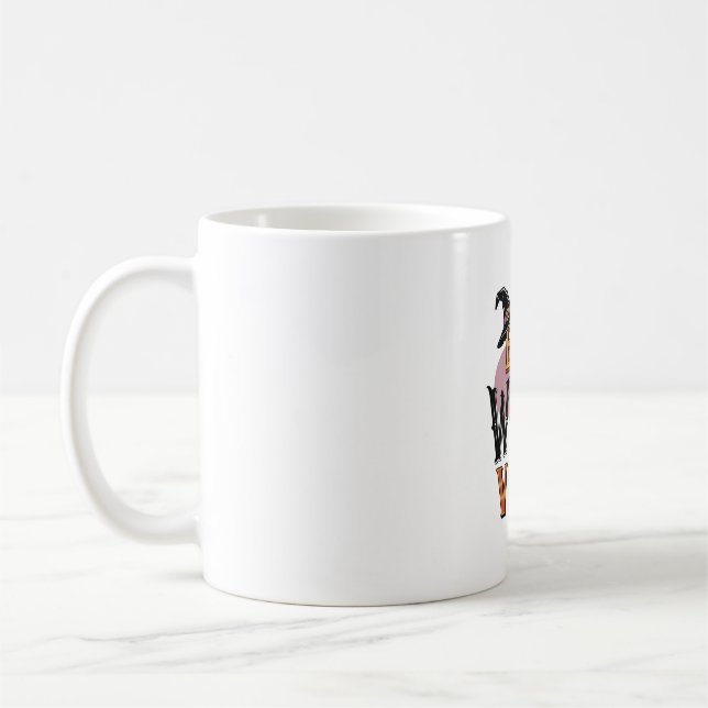 Dålig Häxstämning Vintage Halloween Tröja Design_1 Kaffemugg (Vänster)