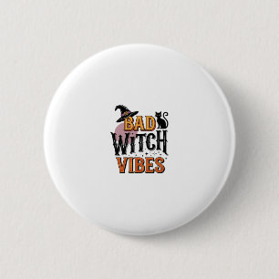 Dålig Häxstämning Vintage Halloween Tröja Design_1 Knapp