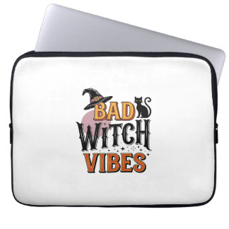 Dålig Häxstämning Vintage Halloween Tröja Design_1 Laptop Fodral