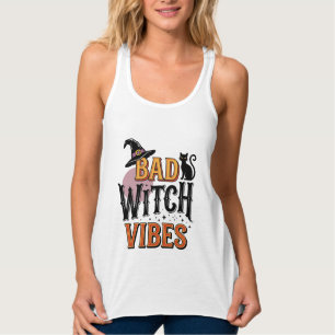 Dålig Häxstämning Vintage Halloween Tröja Design_1 Linne Med Racerback