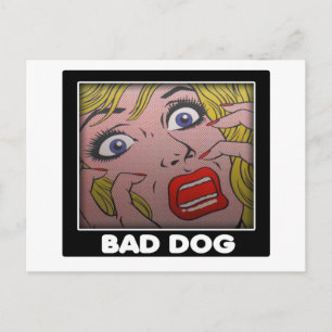 dålig hund 2 vykort