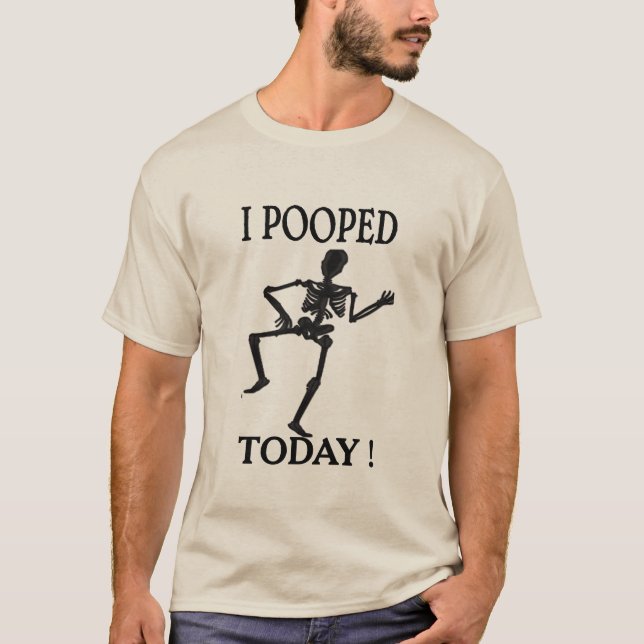 Dålig i dag, poop-fjällande skämt, rolig poop-skjo t shirt (Framsida)