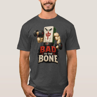 Dålig in i märgen Röd Drak Mahjong tyngdlyftning T Shirt