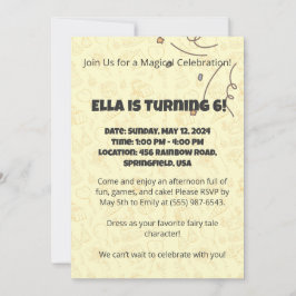 Dålig inbjudan till barn på födelsedagen