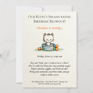 Dålig inbjudan till födelsedag i Baby Kattunge