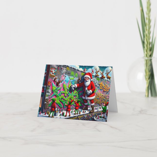 Dålig jul graffiti kort (Framsida)