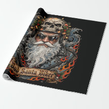 Dålig jultomte motorcyklist, tuff motorcyklist jul