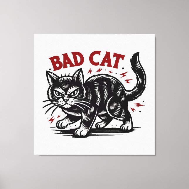 Dålig katt canvastryck (Framsida)