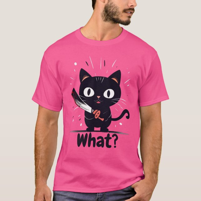 Dålig katt - vad? t shirt (Framsida)