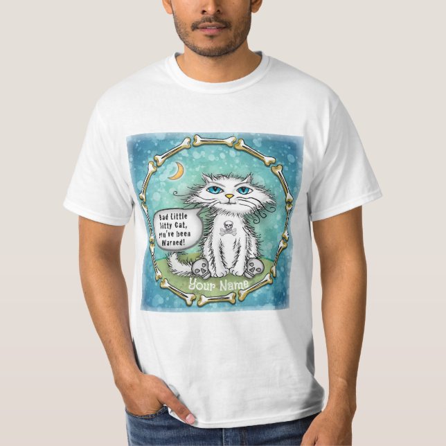 Dålig lurvig katt t shirt (Framsida)